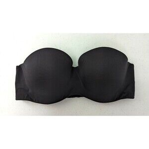 Dobreva Bra Women's 36C Black Lined Strapless No Straps